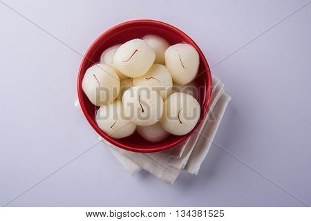 Rosogolla or Roshogolla or Rasagola or Ras Gulla, famous Bengali sweet