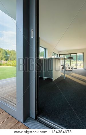 Entrance To Beautiful And Modern House