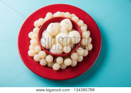 Rosogolla or Roshogolla or Rasagola or Ras Gulla, famous Bengali sweet