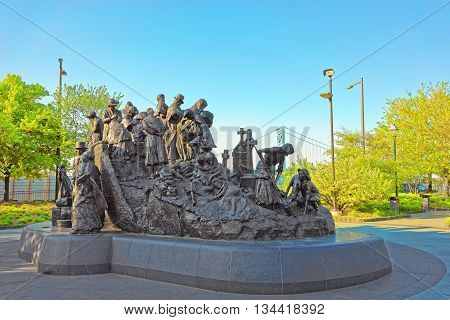 Memorial To Irish Famine At Penn Landing In Philadelphia
