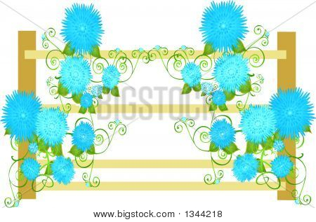  Blueflowersonfence.Eps