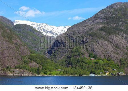 Fjord And Mountains