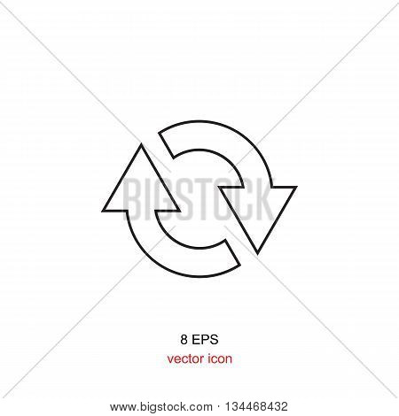 Black simple icon arrow isolated on white background