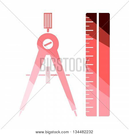 Compasses And Scale Icon