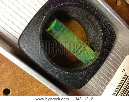 leveling tool close up on a table.