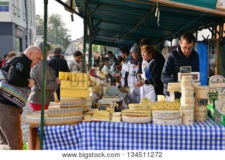Meulan France - october 11 2015 : the sheese festival in autumn