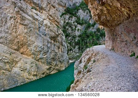 Landscape in Congost de Mont-rebei in  Spain