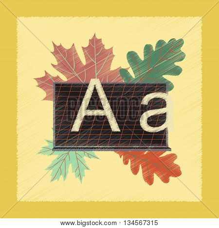 flat shading style icon education school blackboard