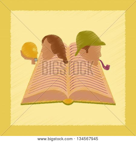 flat shading style icon education book classics