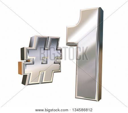 Number 1 One Rising Best Top First Place 3d Illustration