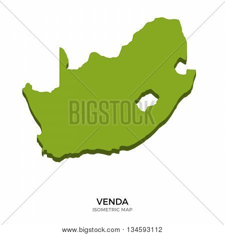 Isometric map of Venda detailed vector illustration. Isolated 3D isometric country concept for infographic