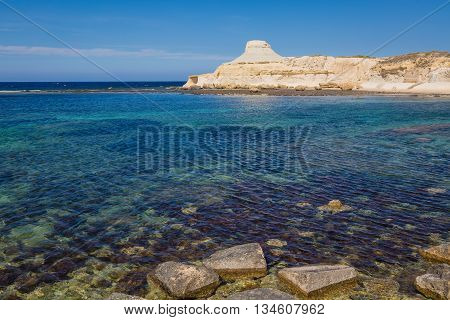 Sandstone Cliffs Above The Xwejni Bay