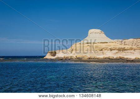Sandstone Cliffs Above The Xwejni Bay