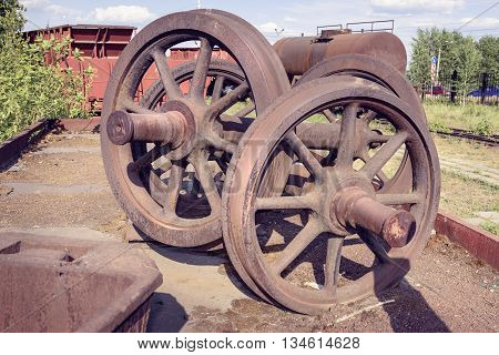 Old Railcar Wheelset