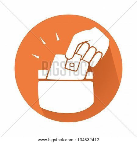 This is an illustration of pickpocketing symbol