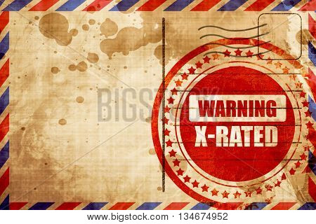 Xrated sign isolated