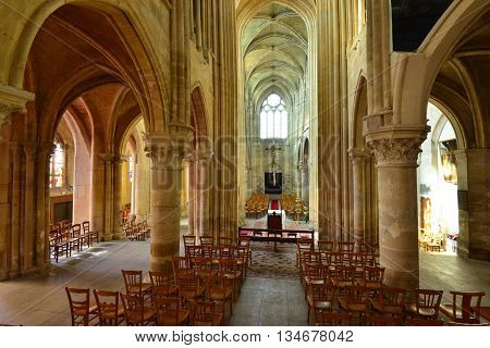 Triel sur Seine France - march 1 2016 : the gothic and renaissance Saint Martin church