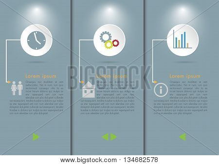 Modern info graphic, gradient background, design template
