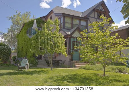 Urban home and garden in Boise Idaho.