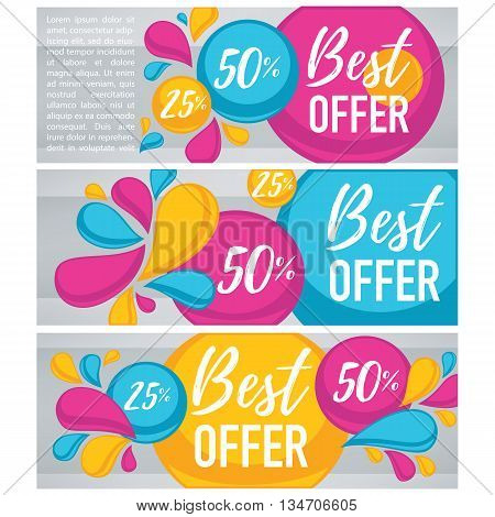 vector collection of bright bubble tags banners and stickers