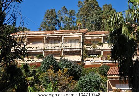 Rayol Canadel sur Mer France - april 18 2016 : the village in spring
