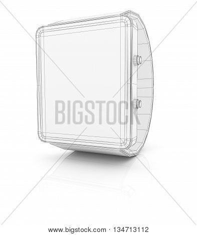 Smart watch new technology electronic device. 3D illustration