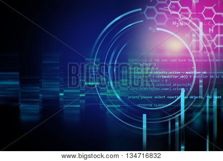 Digital Code Number Abstract Technology Background
