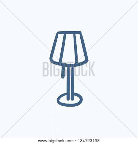 Stand lamp vector sketch icon isolated on background. Hand drawn Stand lamp icon. Stand lamp sketch icon for infographic, website or app.