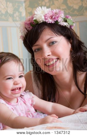 Sonriente familia