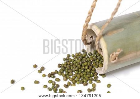 Mung beans isolated on white background,Beans isolate
