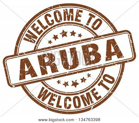 Welcome To Aruba Stamp. Welcome To Aruba.