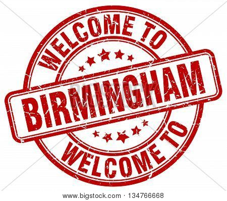 welcome to Birmingham stamp. welcome to Birmingham.