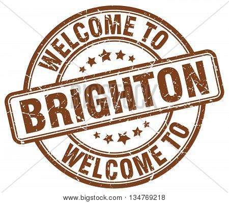 welcome to Brighton stamp. welcome to Brighton.