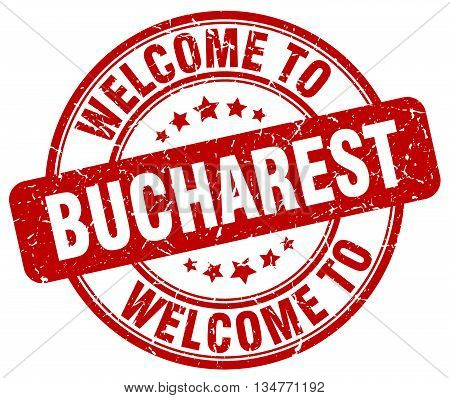 welcome to Bucharest stamp. welcome to Bucharest.