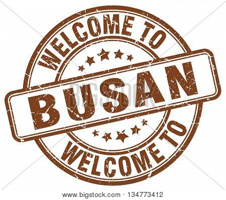 welcome to Busan stamp. welcome to Busan.