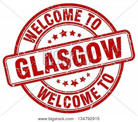 welcome to Glasgow stamp. welcome to Glasgow.
