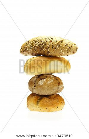 Bun With Beans Isolated On White
