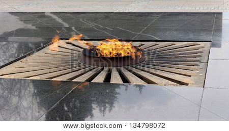 The eternal flame in the Nizhny Novgorod Kremlin. Russia