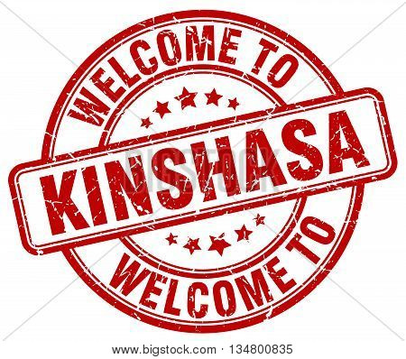 welcome to Kinshasa stamp. welcome to Kinshasa.