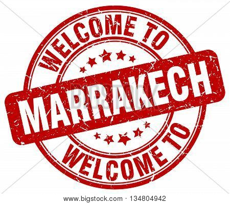 welcome to Marrakech stamp. welcome to Marrakech.