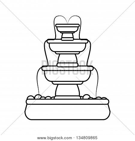 Green area concept represented by fount for playground icon over flat and isolated design
