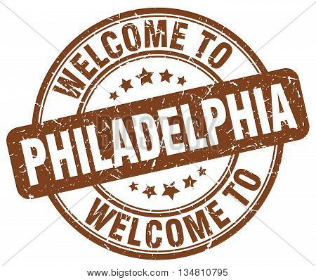 welcome to Philadelphia stamp. welcome to Philadelphia.