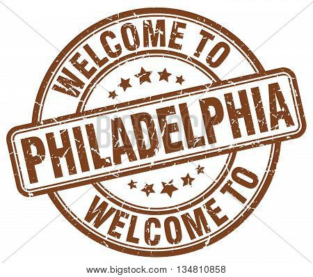 welcome to Philadelphia stamp. welcome to Philadelphia.