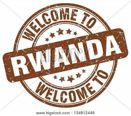 welcome to Rwanda stamp. welcome to Rwanda.