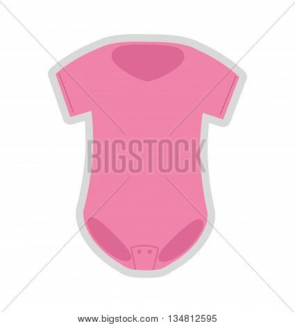 Baby concept represented by pijama cloth  icon over flat and isolated design