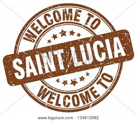 welcome to Saint Lucia stamp. welcome to Saint Lucia.