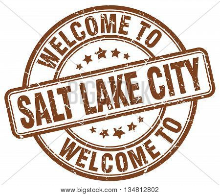 welcome to Salt Lake City stamp. welcome to Salt Lake City.