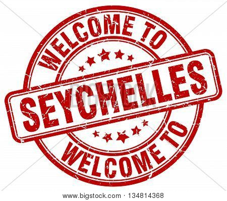 welcome to Seychelles stamp. welcome to Seychelles.