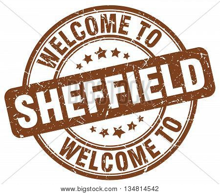 welcome to Sheffield stamp. welcome to Sheffield.