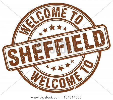welcome to Sheffield stamp. welcome to Sheffield.